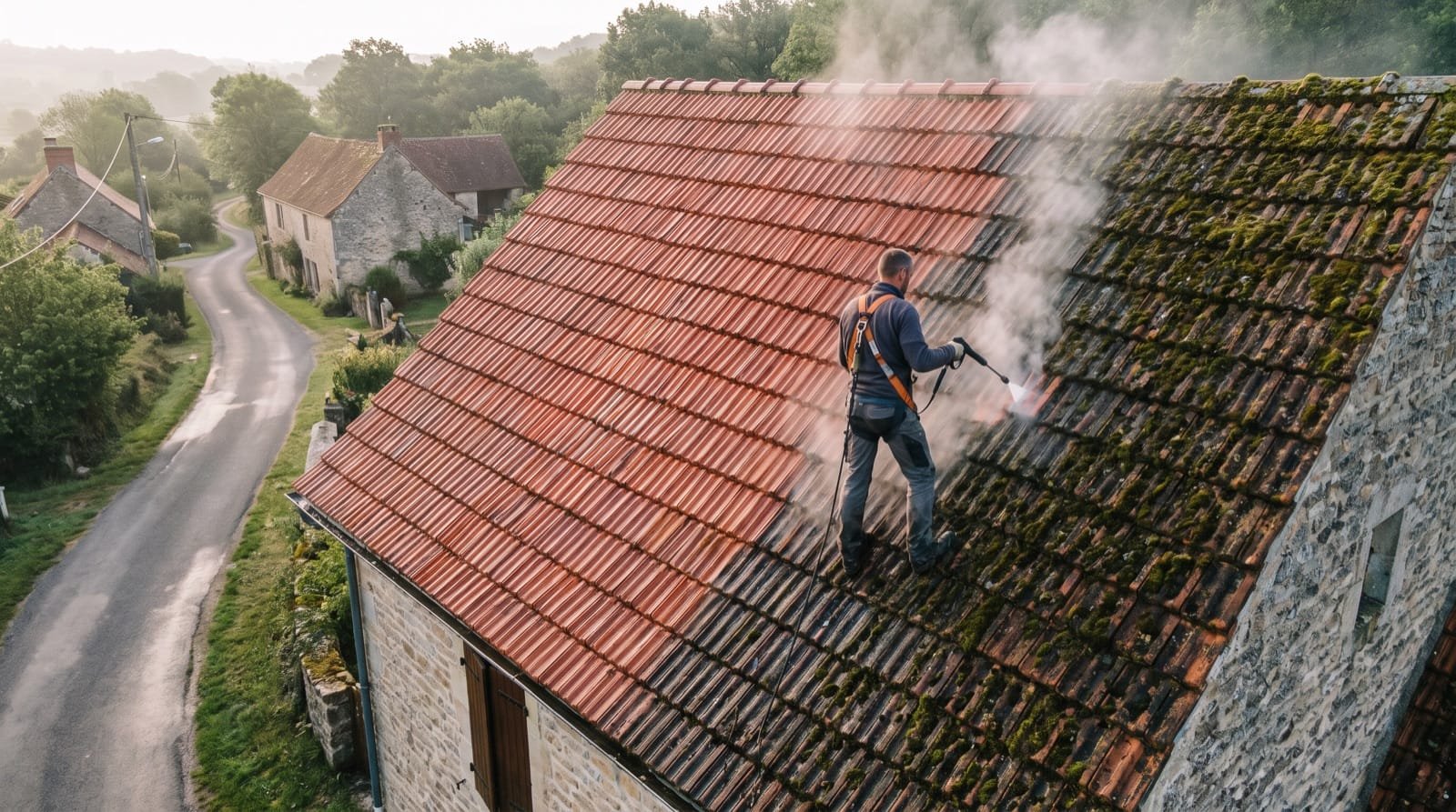 Démoussage de toiture : prix, fréquence et méthodes qui marchent